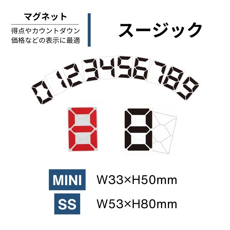 スージック MINI・SSサイズ マグネット 数字・プライス表示