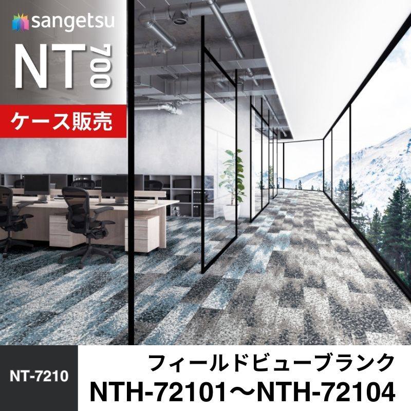 サンゲツ　カーペットタイル　NTH-72101～NTH-72104　フィールドビューブランク　ケース売り