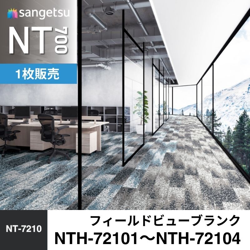 サンゲツ　カーペットタイル　NTH-72101～NTH-72104　フィールドビューブランク　枚売り