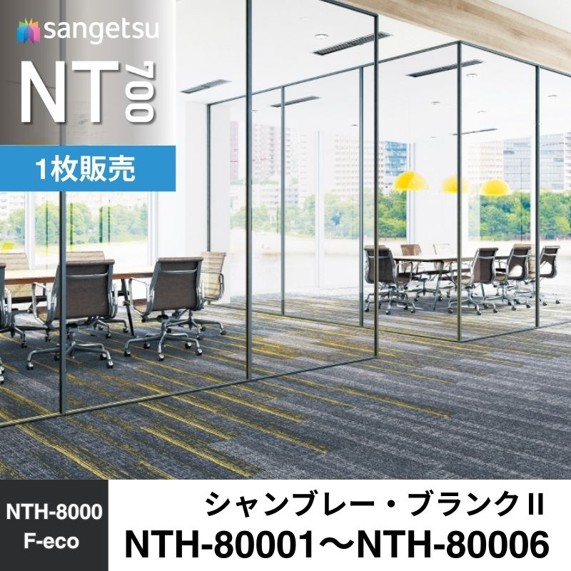 サンゲツ カーペットタイル NTH-80001～NTH-80006 シャンブレー・ブランクⅡ 枚売り