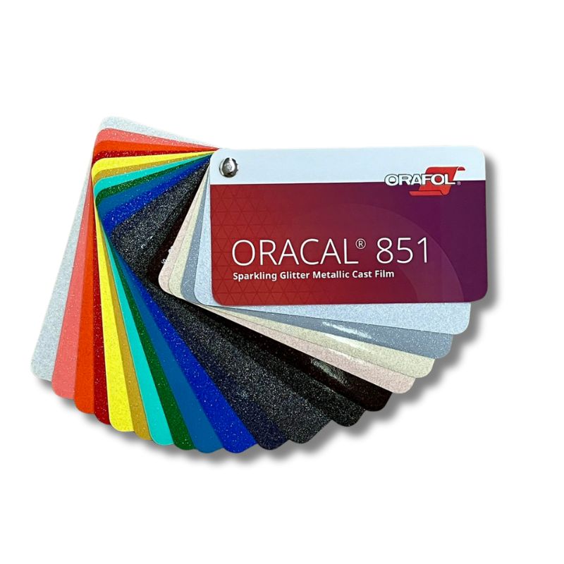 【短冊サンプル】オラフォル『ORACAL® 851』 ラメ入りフィルム(粘着付き)