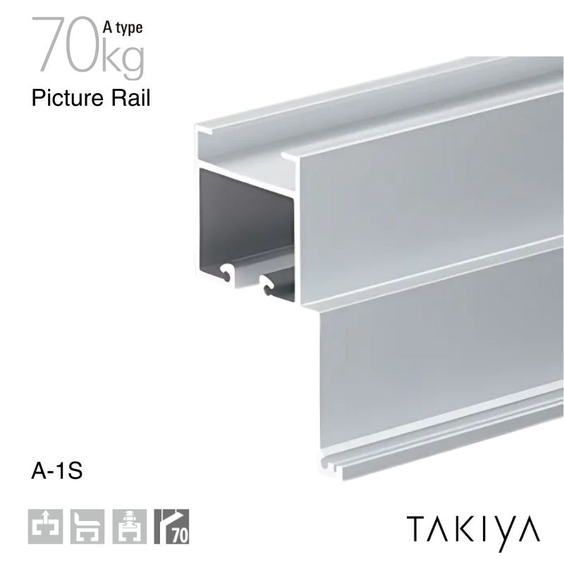 A-1S ピクチャーレール 天井面付 70kg [A type] タキヤ