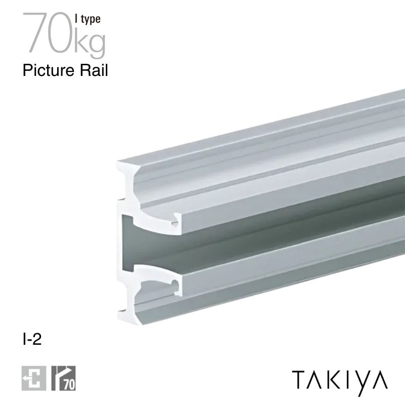 I-2 ピクチャーレール 壁面付 70kg [I type]タキヤ