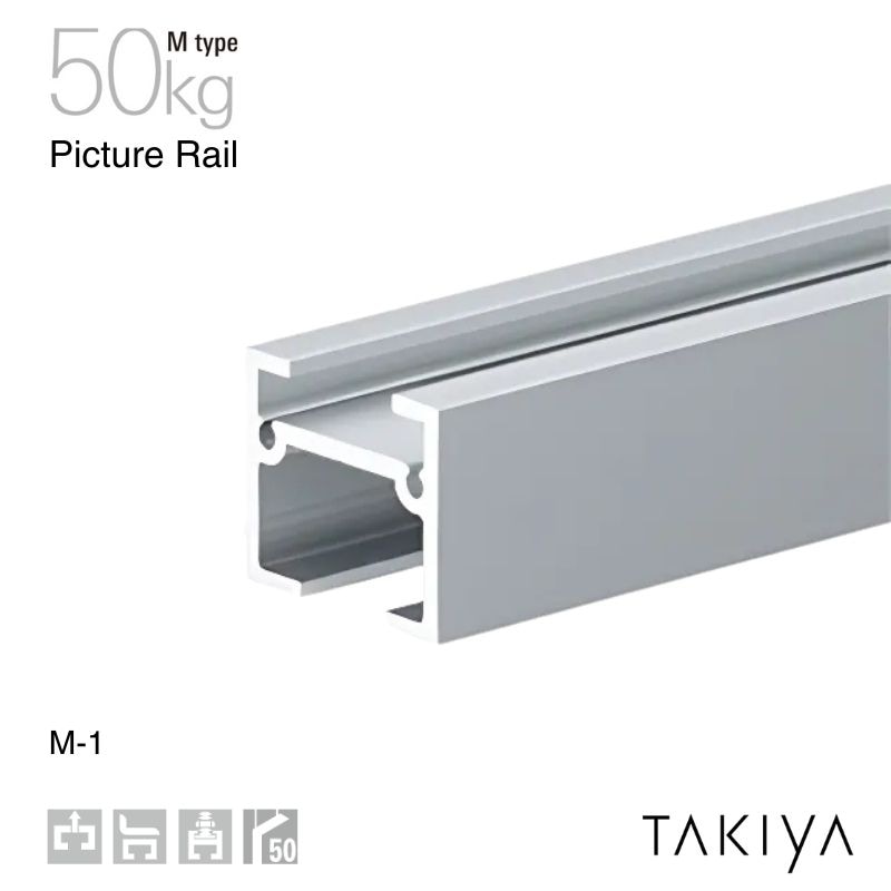 M-1 ピクチャーレール 天井面付 50kg [M type]タキヤ