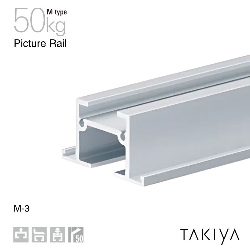 M-3 ピクチャーレール 天井面付 50kg [M type]タキヤ