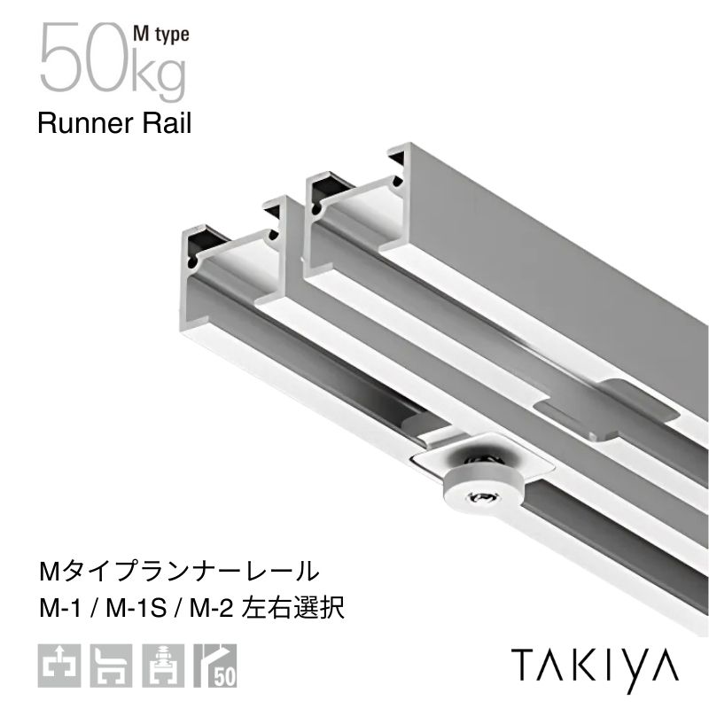 Mタイプ ピクチャーレール用ランナーレール 50kg [M type] タキヤ