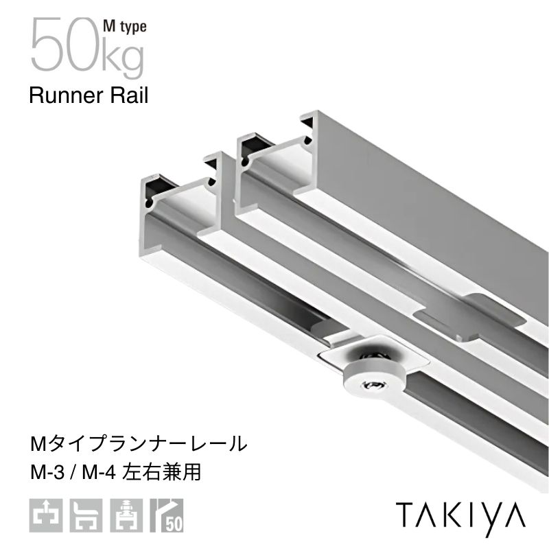 Mタイプ ピクチャーレール用ランナーレール 50kg [M type] タキヤ