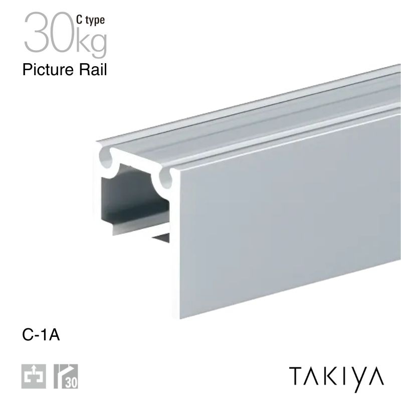 C-1A ピクチャーレール 天井面付 30kg [C type] タキヤ