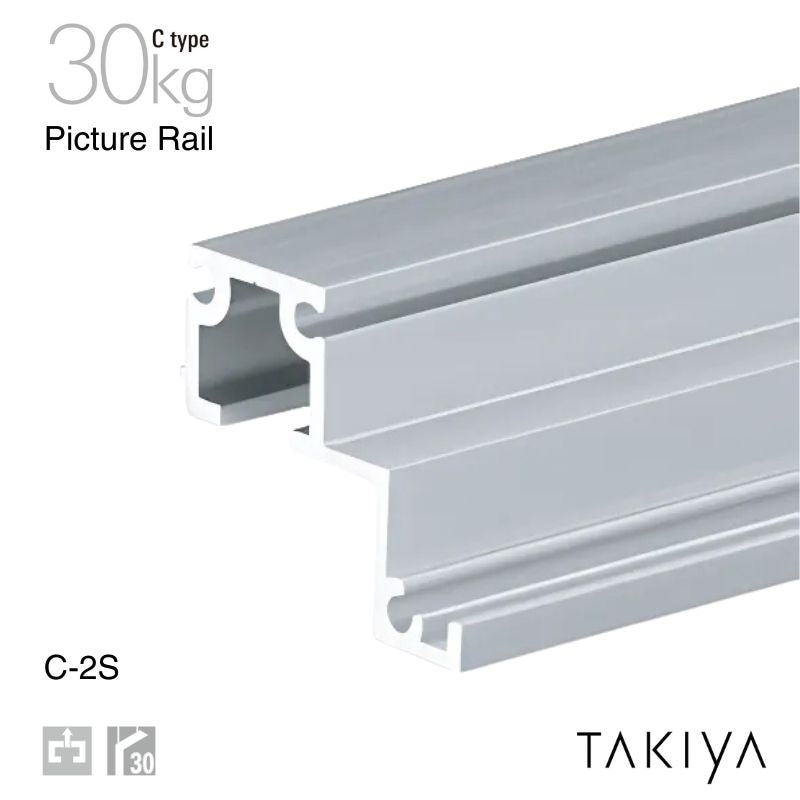 C-2S ピクチャーレール 天井面付 30kg [C type] タキヤ