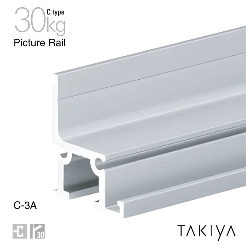 C-3A ピクチャーレール 壁面付 30kg [C type] タキヤ