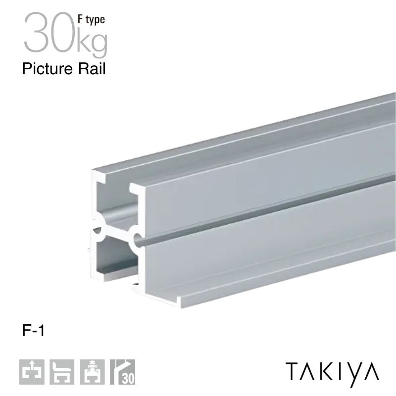 F-1 ピクチャーレール 天井面付 30kg [F type] タキヤ
