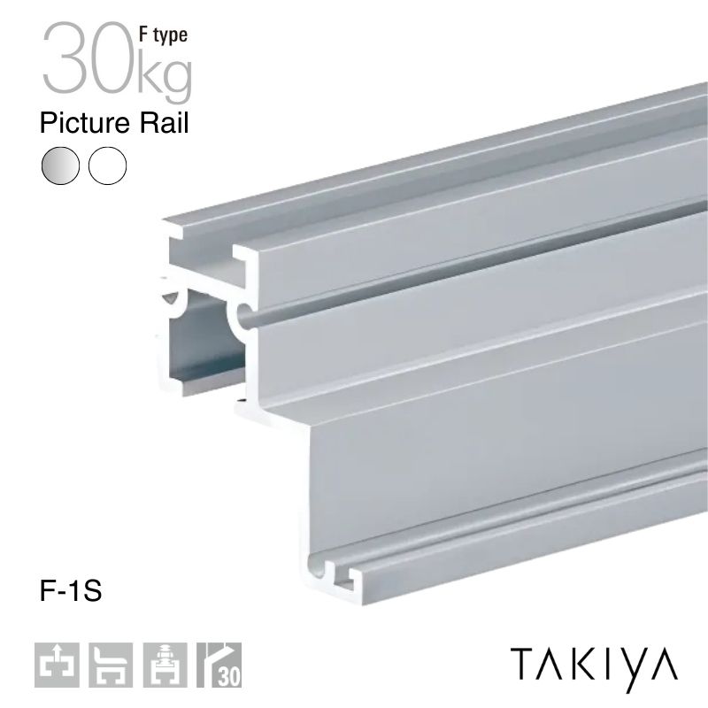 F-1S ピクチャーレール 天井面付 30kg [F type] タキヤ