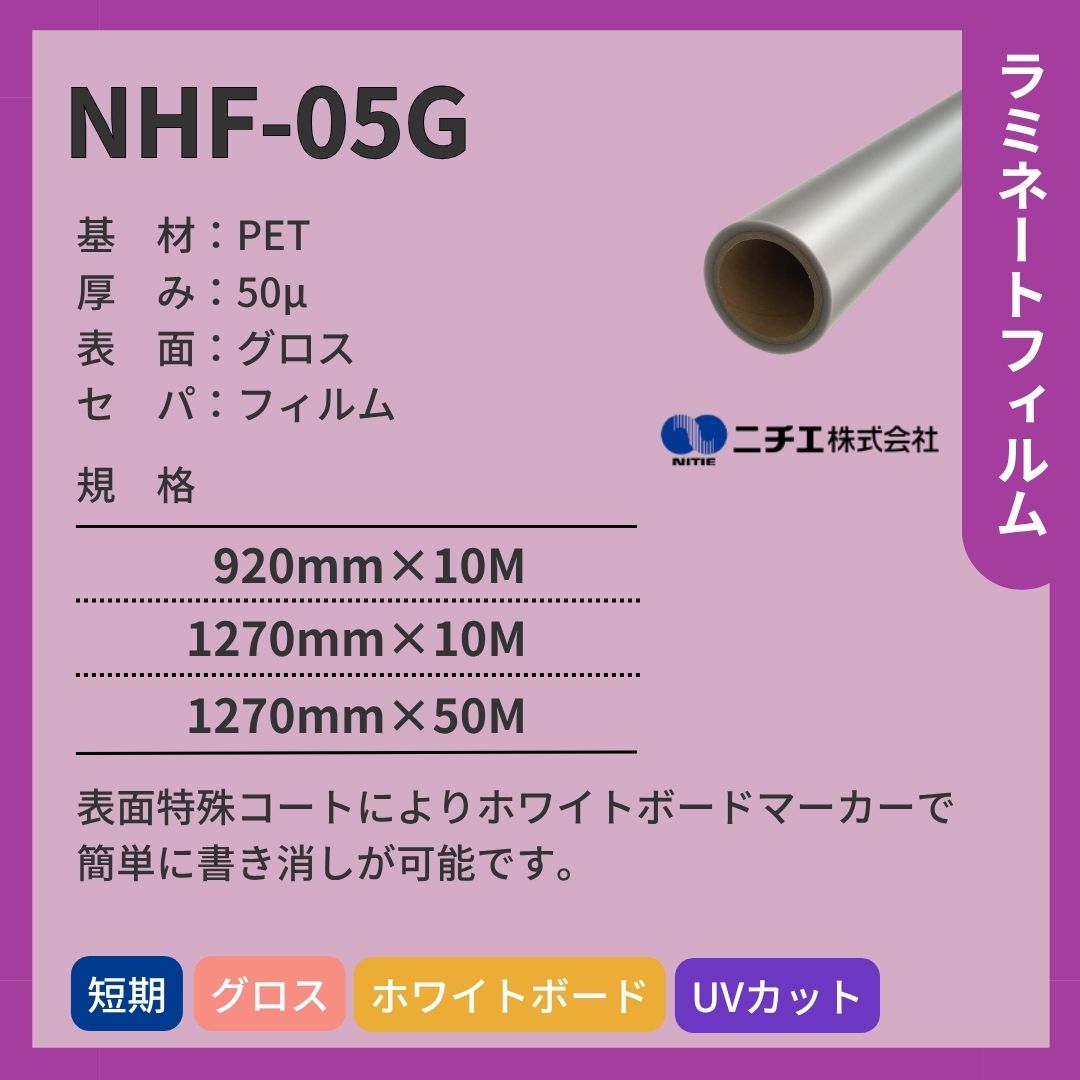 ニチエ NHF-05G ホワイトボード用ラミネート グロス