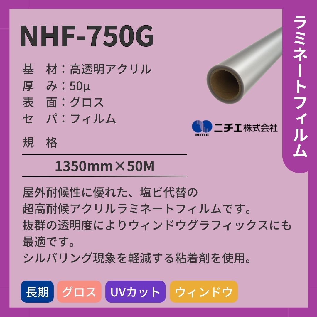 ニチエ NHF-750G 高透明アクリル グロスラミネート