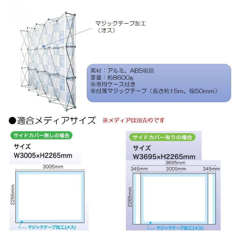 らくらくバックパネル3×4｜看板資材・ディスプレイ用品の専門通販