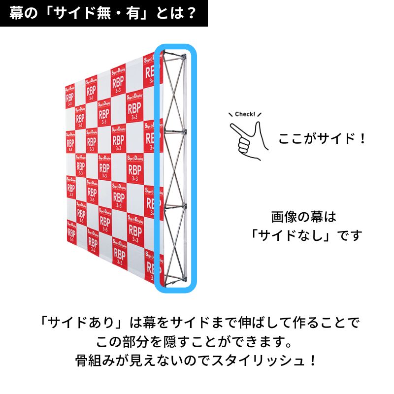 ▽中古美品！▽バックパネルスタンド▽折りたたみパネル▽伸縮パネル▽送料込み！ らくらくバックパネル3×3｜看板資材・ディスプレイ用品の専門通販