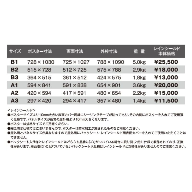 ポスターグリップ PG-32R-C【レインシールド仕様】 シンエイ｜看板資材