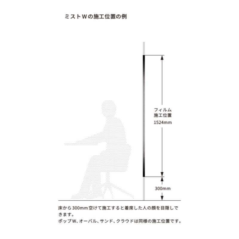 3M ファサラ ガラスフィルム SH2FGMI-W ミスト W(ダブル)｜看板資材