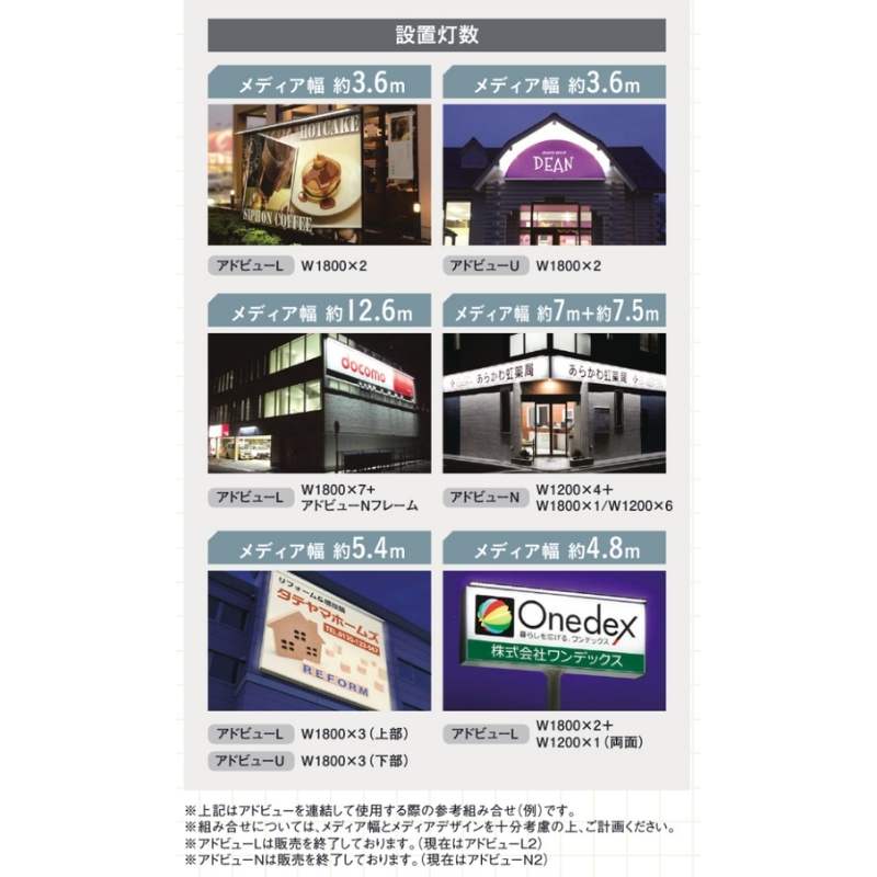 タテヤマアドバンス アドビューC 小型外照式看板サイン コンパクト