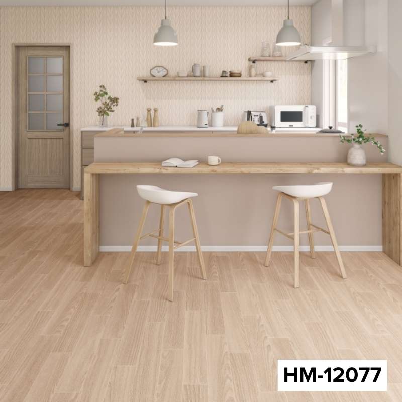 サンゲツ クッションフロア HM-12076 / HM-12077 ホワイトチェスナット