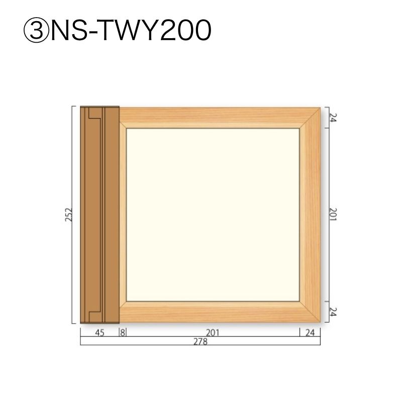 タモワクプレート NS-TWY110～200 スイング型｜看板資材・ディスプレイ