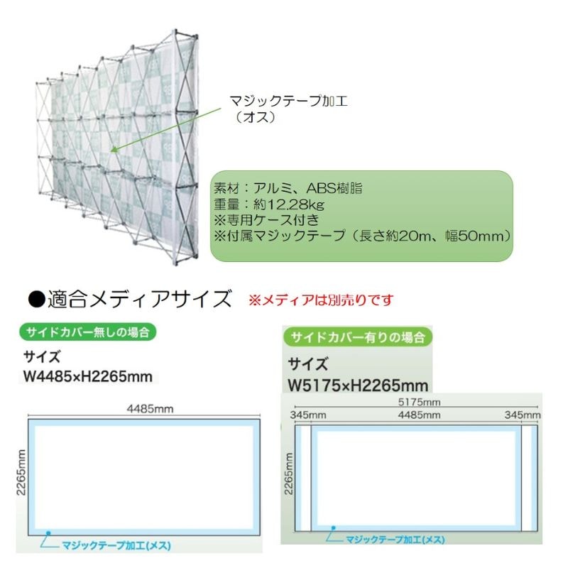 らくらくバックパネル3×6｜看板資材・ディスプレイ用品の専門通販