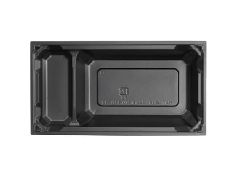 プラ折箱 ワン折重70X37B-43 黒底 <50枚> 小ロット販売