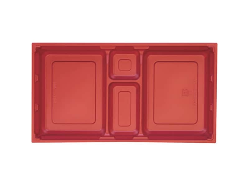 プラ折箱 ワン折重90X48L 赤底 <50枚> 小ロット販売