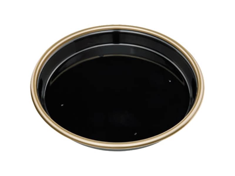 すし桶 新５人桶Ｐ（Ｖ）本体エコ金フチ黒 <10枚> 小ロット販売