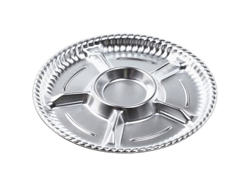 オードブル容器 ティアラプラッター丸３０ 本体 銀 <10枚> 小ロット販売