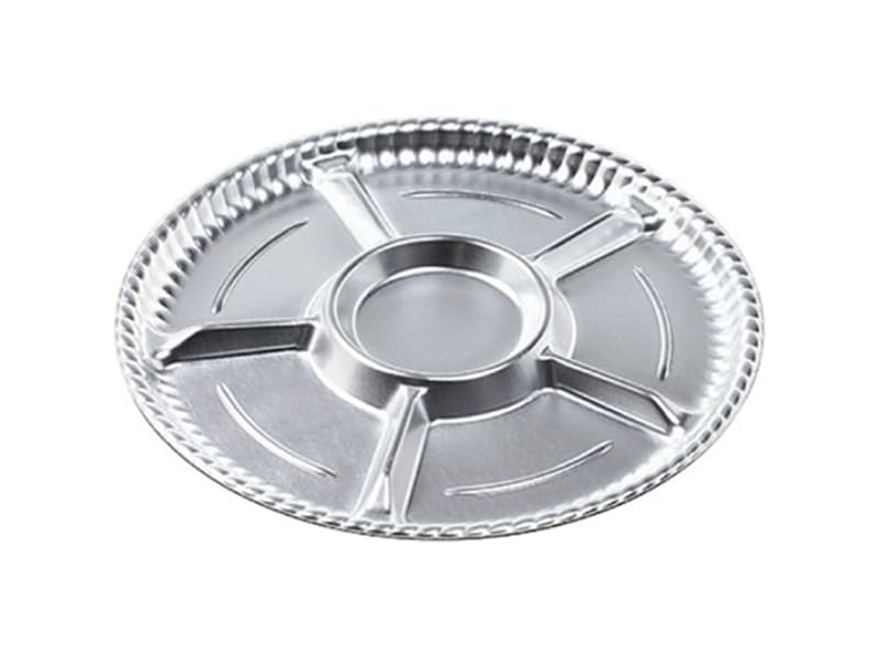 オードブル容器 ティアラプラッター丸－５０ 本体 銀 <10枚> 小ロット販売