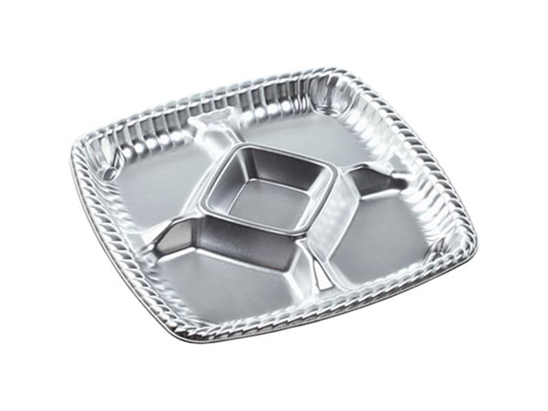 オードブル容器 ティアラプラッター２３０ 本体 銀 <10枚> 小ロット販売