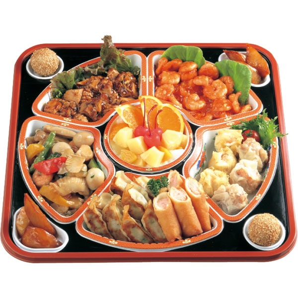 オードブル容器 オードブル容器 透明蓋セット TO－380 有田 朱