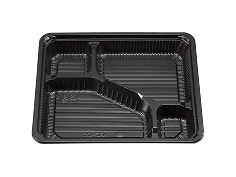 弁当容器 新ＣＺ－２２ ＢＳ黒 本体 <50枚> 小ロット販売