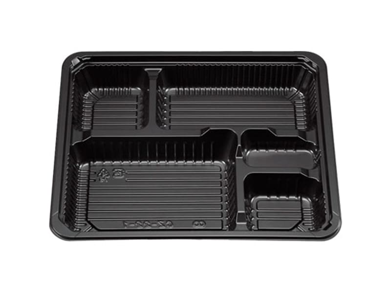 弁当容器 新ＣＺ－２２－１ ＢＳ黒 本体 <50枚> 小ロット販売