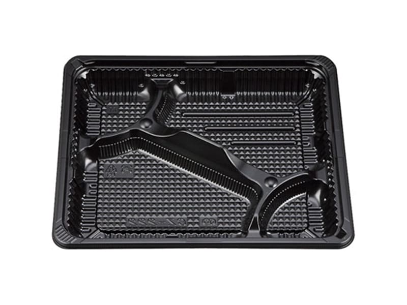 弁当容器 ＣＺ－２２２ ＢＳ黒本体（Ｎ） <50枚> 小ロット販売