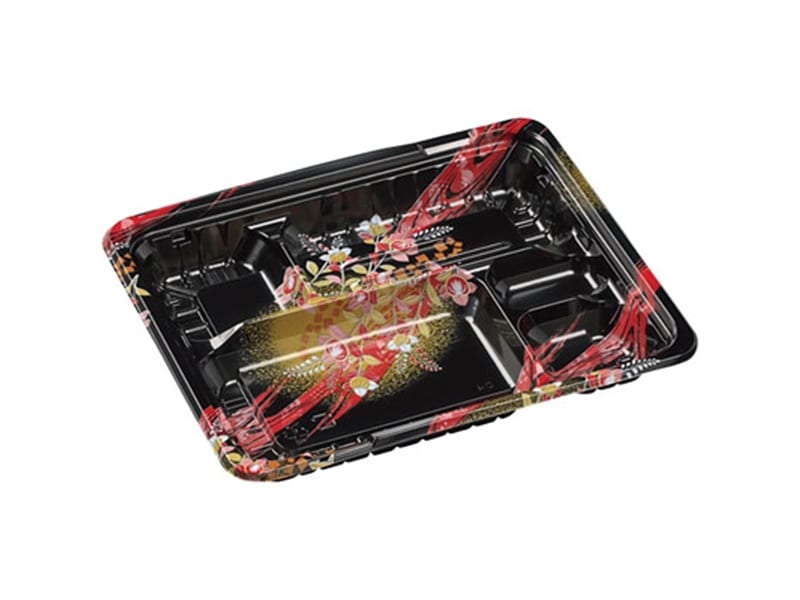 弁当容器 ＭＳＤ箱弁２４－２０－２ 本体 ゆうび赤 <50枚> 小ロット販売