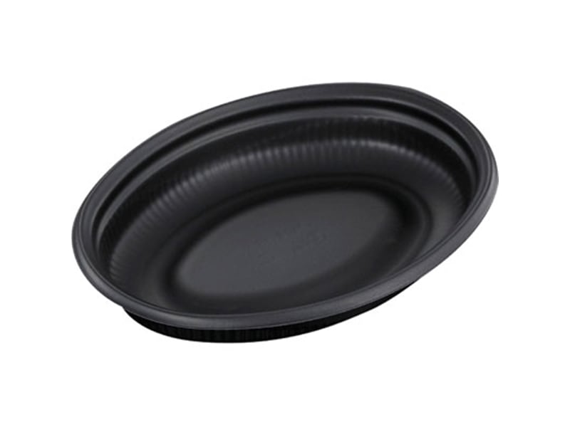 カレー・洋食容器 ＳＤビストロ 本体 Ｍ２４－１８ ＢＫ <50枚> 小ロット販売