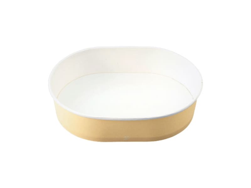 ベーキングカップ 耐熱性ペーパーコップ 楕円形 ベージュ