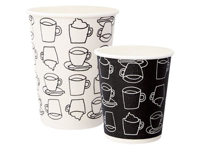 紙コップ 発泡断熱コップ ＡＳ ホット ８オンス Ｓ カフェモダン <50枚> 小ロット販売