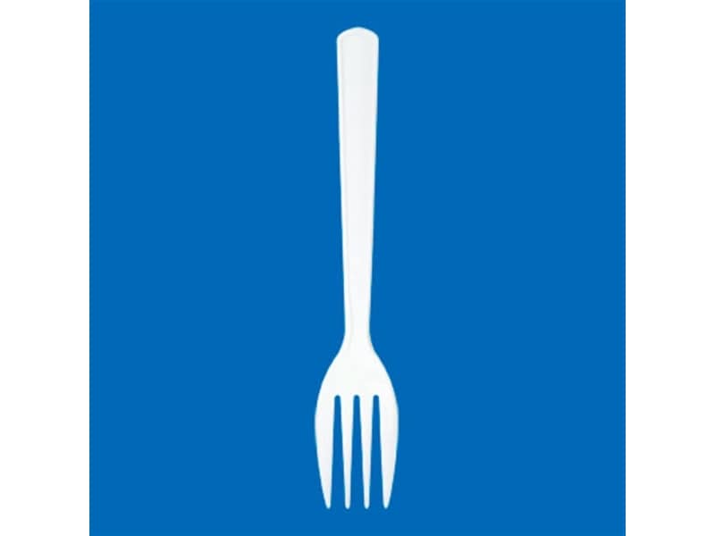 使い捨てカトラリー フォーク ＃１６０ 白 １６０ｍｍ 単袋（１００本入） <100本> 小ロット販売