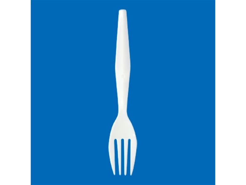 使い捨てカトラリー 特中フォーク 白 １４０ｍｍ バラ（１００本入） <100本> 小ロット販売