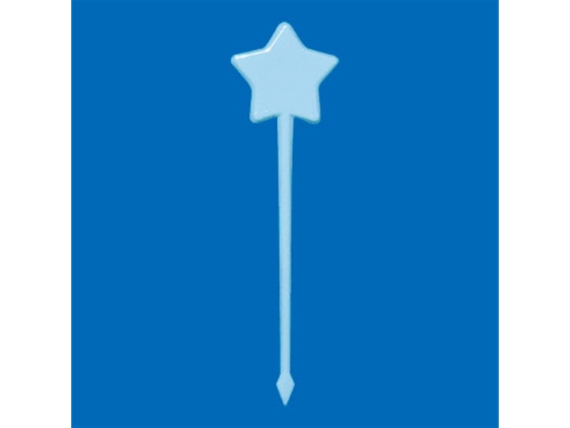 使い捨てカトラリー 星型ピックス ＃６０ ブルー ６０ｍｍ バラ（１００本入） <500本> 小ロット販売