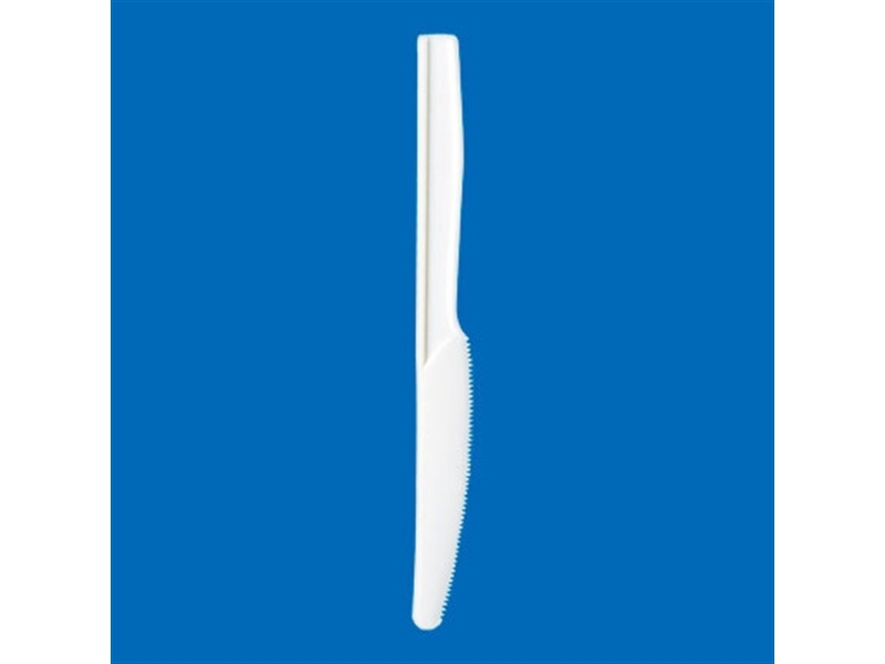 使い捨てカトラリー 特大ナイフ 白 単袋 <500本> 小ロット販売