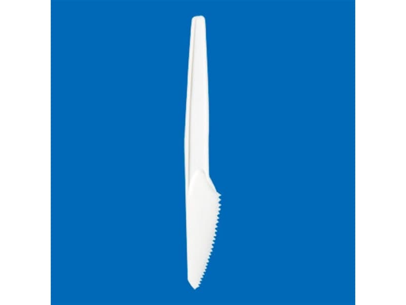 使い捨てカトラリー 特中ナイフ 白 単袋 <500本> 小ロット販売