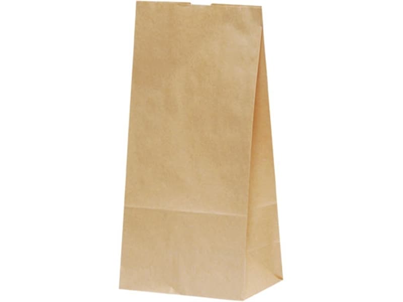 角底袋 ハイバック角底袋 Ｈ８ 未晒無地 <100枚> 小ロット販売