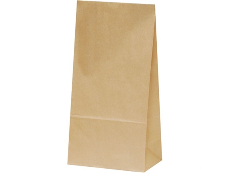 角底袋 ハイバック角底袋 Ｈ１２ 未晒無地 <100枚> 小ロット販売