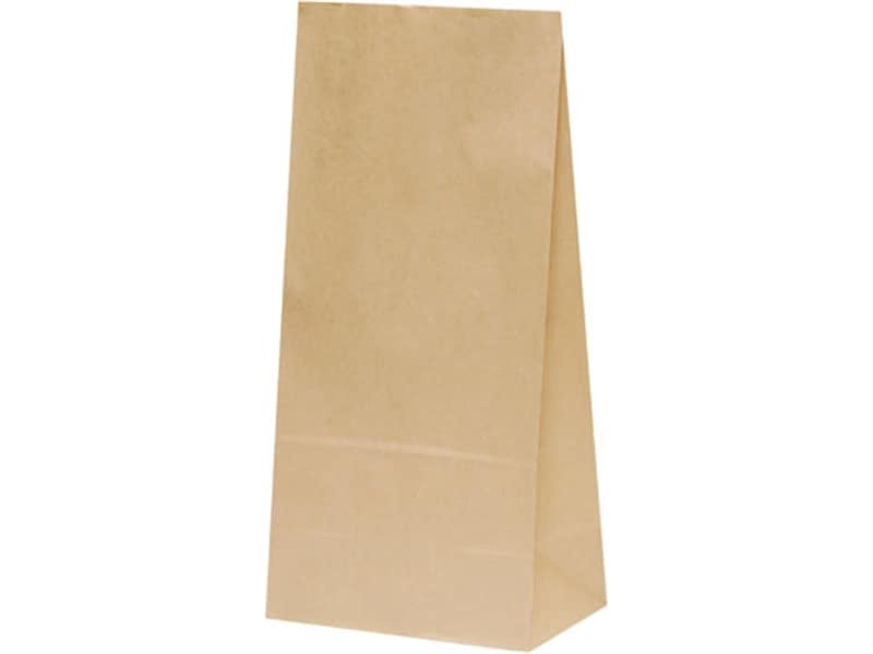 角底袋 ハイバック角底袋 Ｈ１６ 未晒無地 <100枚> 小ロット販売