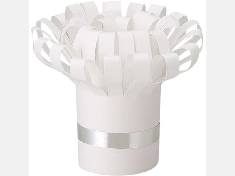 飾り 白チャップ花 26Φ(帯付) <100個> 小ロット販売