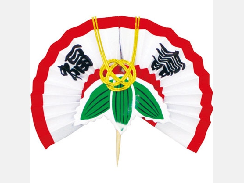 飾り串　福扇　＃１　大 【100個】 (小ロット対応品)
